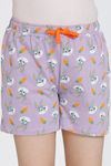 Zivame Girls Looney Tunes Knit Cotton Shorts - Lilac Breeze — thumbnail 5